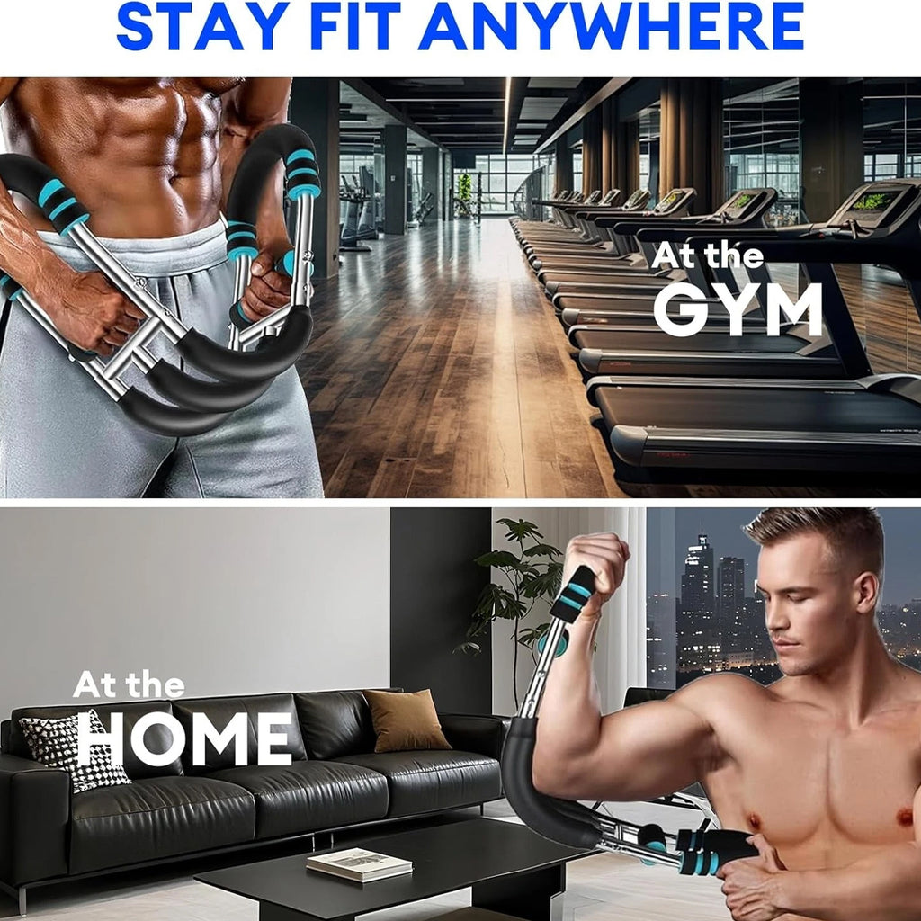 Shaker Twister Arm Trainer Workout Equipment Adjustable Chest Expander-Exerciser---Blue