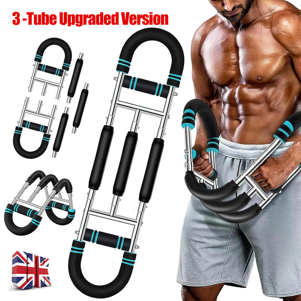 Shaker Twister Arm Trainer Workout Equipment Adjustable Chest Expander-Exerciser---Blue